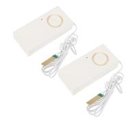 Kisangel 2 detectores de Fugas de Agua, Sensor de detección temprana de Fugas de 110 , Alarma compacta de Advertencia de inundación para Interiores, Ideal para lavaderos, garajes y sótanos.