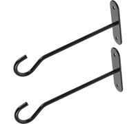 Kisangel 2 Juegos Colgador de Plantas de Metal Negro, Interior y Exterior | Soporte de Hierro y Abs, Diseño Minimalista Clásico, para Cestas Colgantes, Bonsái y Patios