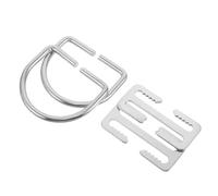 Kisangel 2 Juegos de Anillas en D de Acero Inoxidable para Cinturón de Lastre de Buceo, Sujetador Gris Base Plateada, Accesorios Resistentes para Equipo de Buceo y Ajuste Rápido