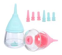 Kisangel 2 Juegos Kitten Feeding Bottles with Ergonomic Silicone Nipples For Newborn Puppies and Small Pets Easy-Clean Pet Feeder Bottles For Nursing Kittens and Rabbits