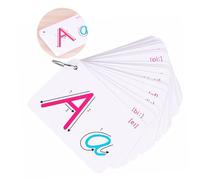 Kisangel 2 Juegos Tarjetas del Alfabeto Tarjeta de 26 Letras Letra ABC Tarjeta de alfabetización para Tarjeta de ortografía Inglesa Tarjetas inglesas de 26 Letras