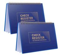 Kisangel 2 libretas de registro de cheques: 8.3" x 6" Cuaderno de registro de transacciones para transacciones personales - Libreta de de cuentas corrientes para pequeñas empresas