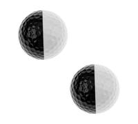 Kisangel 2 Piezas Bolas de Práctica de Golf de Doble Colores Blanco y Negro Entrenamiento de Swing Bolas Ligeras y Duraderas para Putt Interior de Unidades