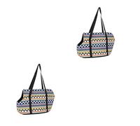 Kisangel 2 Piezas Bolso Bandolera para Mascotas Perro Caja De Gato Bolsa De Transporte para Mascotas Bolsa De Viaje Mochila Cachorro Bandolera De Viaje Suministros De Mascotas Viajar Valija