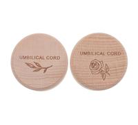 Kisangel 2 Piezas Caja de Recuerdos para Bebés de Madera Natural Contenedor Seguro para Primer Pelo y Dientes Organizador Compacto y Adorable para Guardar Memorias Infantiles