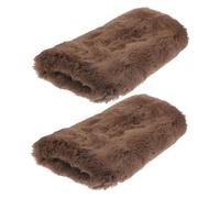 Kisangel 2 Piezas Calentadores de Manos de Piel Sintética Gruesa para Invierno Manguitos Tubulares Aislantes y Portátiles Cálidos y Esponjosos para Mujeres Días Fríos