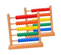 Kisangel 2 Piezas De Ábaco Aritmético De Cinco Velocidades Minicontador De Cuentas para Matemáticas Ábaco Educativo De Madera