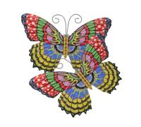 Kisangel 2 Piezas Decoración de Pared de Mariposas de Metal de Esculturas de Hierro para Interior y Exterior Adornos Resistentes y Duraderos para Decoración Mural y Atractiva