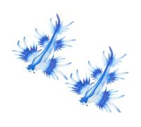 Kisangel 2 Piezas Figuras Marinas Mini Realistas de Babosa de Mar Juguetes Suaves de Plástico Decoración Educativa para Escritorio Coleccionables Portátiles de Animales Oceánicos Pack