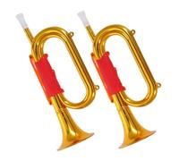 Kisangel 2 Piezas Juguete De Trompeta Para Fabricante De Ruido De Bocina Inflar Instrumentos Los Tocan La Trompeta Juguete Musical De Aprendizaje El Plastico Golden