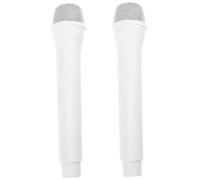 Kisangel 2 Piezas micrófono de Juguete Pretender Fiesta pequeño pretendiente Vlogs micrófono microfono Gaming Accesorio de micrófono Artificial micrófono para AbS