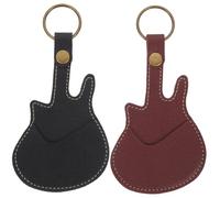 Kisangel 2 Piezas Recoger Bolsa De Almacenamiento Contenedor De Almacenamiento De Púas De Guitarra Estuche De Selección De Guitarra Funda De Guitarra Púa De Guitarra Múltiple Cuero