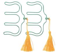 Kisangel 2 Piezas Soporte de Partitura Musical con Clip de Metal y Borlas Sujetapáginas Partituras de Piano y Guitarra Fijador de Notas Musicales Libros y Recetas