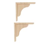 Kisangel 2 Piezas Soporte Triangular de Madera para Estantes de Soportes Flotantes Resistentes para Pared Carga Pesada Acabado Natural para Salón Dormitorio y Cocina