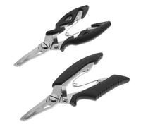 Kisangel 2 piezas Tijeras de Pesca Compactas y Multifunción de Acero Inoxidable Alicates Pequeños Antideslizantes para Cortar Cables Herramienta Ligera y Resistente para Aparejos y