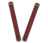 Kisangel 2 piezas Tiradores de PU Retro para Muebles de Manijas Vintage para Puertas y Compatibles con Armarios Maletas y Cómodas Diseño Resistente y Clásico