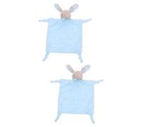 Kisangel 2 Piezas toalla confort bebe conejo de peluche apaciguar toalla toallas Juguetes de niños toalla pacificadora bebe toalla relajante animal bebé abrazo recién nacido