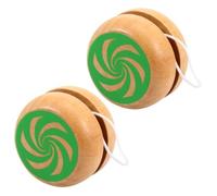 Kisangel 2 Piezas Yoyo de Madera para Educativo Ejercicio de Destreza Manual y Diversión Portátil Estilos Aleatorios