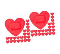 Kisangel 2 Series Herida Del Corazón Pegatinas Equipo Vendajes Parche Adhesivo Parche De Corazón Pegatina Del Corazón Envoltura Veterinaria Rojo Impermeable 60 Piezas*2