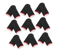 Kisangel 20 Pares Fundas para Dedos Gaming Manga Transpirable y Sudor de Fibra Plateada Protector Táctil para Móviles y Tablets Precisión y Comodidad para Touchscreen