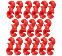 Kisangel 20 Piezas Clip para Cable de Bicicleta Abrazadera de Aleación para Guía de Tubo Soporte de Freno y Cambio Color Rojo para Montaje Bicicletas de y Carretera