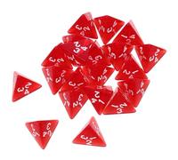 Kisangel 20 Piezas Dados De Varios Lados Dados De Cuatro Caras D4 Dados Juego De Dados Cubos De Dados del Juego Dados De 4 Caras Dados De Juguete Lugares Rojo Acrílico