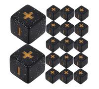 Kisangel 20 Piezas Enseñanza De Accesorios De Color Dados Resta Dados De Calculo Matematico Dados De Aprendizaje De Matematicas Número De Dados Acrílico Black