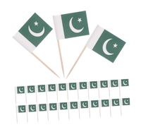 Kisangel 200 Piezas Palillos con Banderas de Pakistán para Aperitivos Mini Banderines Decorativos para Pasteles y Cócteles Fiestas Diseño Resistente y Fácil de Usar