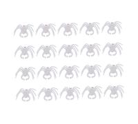 Kisangel 20Piezas Glow The Dark Plastic Spider Rings DIY Halloween Party Decorations Fun Plastic Accessories For And Adults