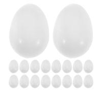 Kisangel 22 Huevos de plástico para Loros - Señuelo Falso - Huevos de Nido Falsos de 2 cm - Herramienta agrícola para cotorra de mejillas Verdes, loriquito, Paloma de Collar y cacatúa.