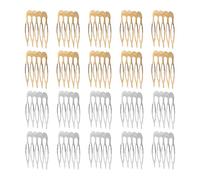 Kisangel 24 peinetas laterales para mujer - Peinetas francesas de 5 dientes con pinzas para peinados de moño francés. Accesorios decorativos para peinados de moño francés.