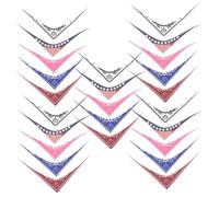 Kisangel 25 Piezas Bufandas Triangulares para Muñecas Mini Pañuelos DIY Colores Blanco Azul Rosa y Estrellas Accesorios Decorativos Pequeños para Juguetes y Figuritas