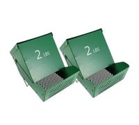 Kisangel 2juego Comedero para Mascotas Tapa Contenedor para Varios Días de Alimento para Conejos y Hurones Comedero para Animales Pequeños