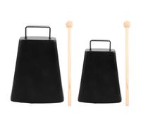 Kisangel 2juegos Cascabel Metálico Instrumentos de Percusión Orff para Batería Cencerros para Música y Eventos Deportivos con Baqueta y Mango
