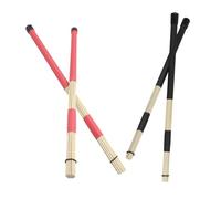 Kisangel 2pares Baquetas De Bambú Para Batería Acústica De Escobillas Para Batería Accesorios Baquetas De Jazz Para Práctica De Percusión Cepillo Para Tocar Material