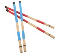 Kisangel 2pares Pliegues de Batería Escobillas de Varilla de Madera Baquetas de Cepillo para Batería de Jazz Equipo de Percusión para Práctica Uso y Caja