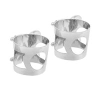 Kisangel 2piezas Abrazadera De Boquilla De Saxofón Plateada Clips De Metal Para Cabeza De Saxofón Accesorios Para Instrumentos De Bemol