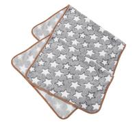 Kisangel 2piezas Almohadilla Térmica para Perros y Gatos Cálida Estampado De Estrellas Colchoneta para Dormir Cama Sofá y Jaula Mullida para Mascotas