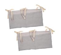 Kisangel 2piezas Bolsa Colgante Para Cuna De Organizador De Algodón Para Guardar y Juguetes Unidades Para Cuna y Cochecito