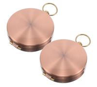 Kisangel 2piezas Brújulas de Bolsillo Vintage Brújula de Metal Retro Herramienta de Navegación para Senderismo Equipo de Aventura al Aire