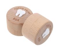 Kisangel 2piezas Caja De Almacenamiento Dental De Madera Organizador De Recuerdos Para Bebés Para Guardar Dientes De Leche Casa