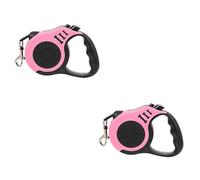 Kisangel 2piezas Correa Retráctil para Perros Correa Portátil para Paseo y Entrenamiento De Mascotas Accesorio Ergonómico para Cachorros Diseño Antideslizante y Fácil De Usar