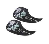 Kisangel 2piezas Golpeador De Guitarra Autoadhesivo Calcomanía De Golpeador Para Guitarra Folk Diseño Creativo De Golpes De Adecuado Para Escenario Protección