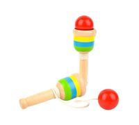 Kisangel 2piezas Taza y De Madera para Niño Niña Juguete Educativo De Coordinación Mano- para Desarrollar Habilidades y Diversión Interactiva