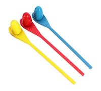 Kisangel 3 Juegos Juguete de Entrenamiento Sensorial Madera con Cucharas y Bolas Actividades Aire y Desarrollo de Habilidades Color Aleatorio