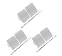 Kisangel 3 Juegos Paleta De Anillos Polvo Kit De Maquillaje Soplo Maquillaje Iluminador Limpiador De Brochas De Maquillaje Pegatina Polaco Gel Pinceles De Maquillaje Silver Acero Inoxidable