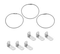 Kisangel 3 Juegos Tip Furniture Wall Anchors Kit Metal Anti-toppling Brackets For Cabinets And Bookcases Child Safety Anchors For Home Protection