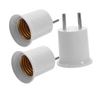 Kisangel 3 piezas Adaptador de Casquillo Enchufe de Pared con Carcasa Conector de Cobre para Lámparas de Soporte Duradero y Resistente para Bombillas Estándar Acv