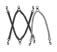 Kisangel 3 Piezas Correa Doble para Perro Reflectante Acoplador de Leash para de Mascotas Pequeñas Exterior Profundidad Gris