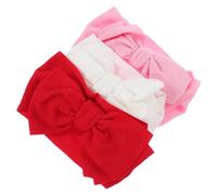 Kisangel 3 Piezas Diadema Con Lazo Acolchado Chicas Arco De Moda Suave Infantes Criaturas Diadema Diadema De Bebé Fotografía Banda Cabello Azul Diadilla Bows Venda Tela Tejida